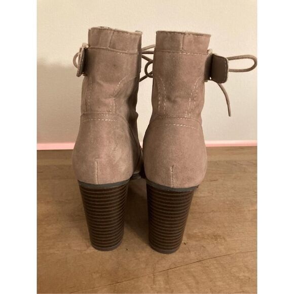 Just Fab 6.5 womens Janey booties boots shoes tan - Picture 3 of 6